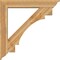 Ekena Millwork Merced Traditional Rough Sawn Bracket w/ Offset Brace, Western Red Cedar, 8"W x 48"D x 48"H BKT0806X48X48MRC01RWR - alternate 3